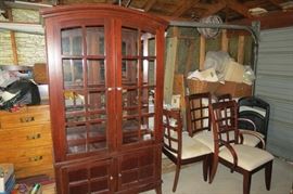 Dining room Hutch and Chairs.. Table is there