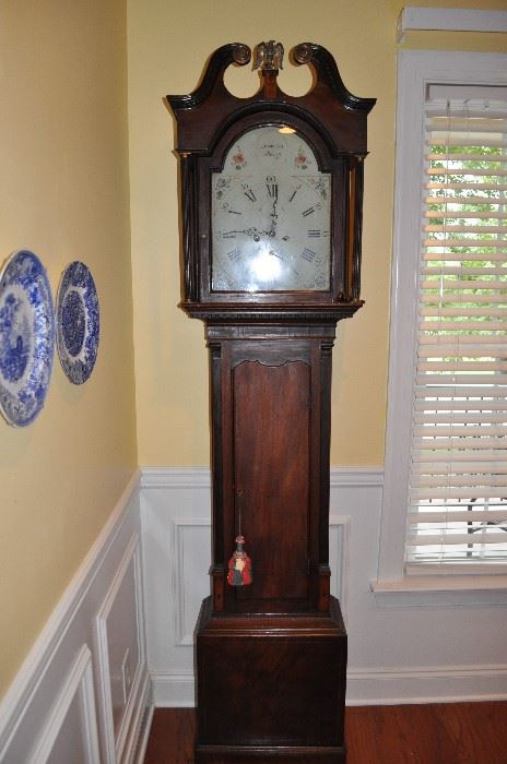 Magnificent Long case clock by Scottish Clockmaker Charles Campbell, made c. 1780.
