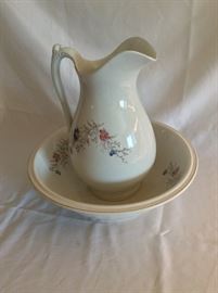 Antique Pitcher and Wash Bowl by Royal Ironstone.