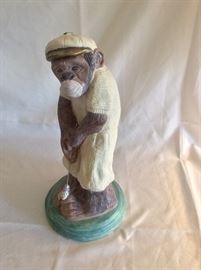 Pottery Golfing Monkey.
