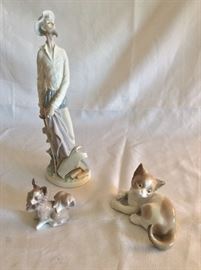 Lladro porcelain figurines.