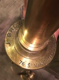 Antique J. Brown Brass Maritime Telescope....has a dent