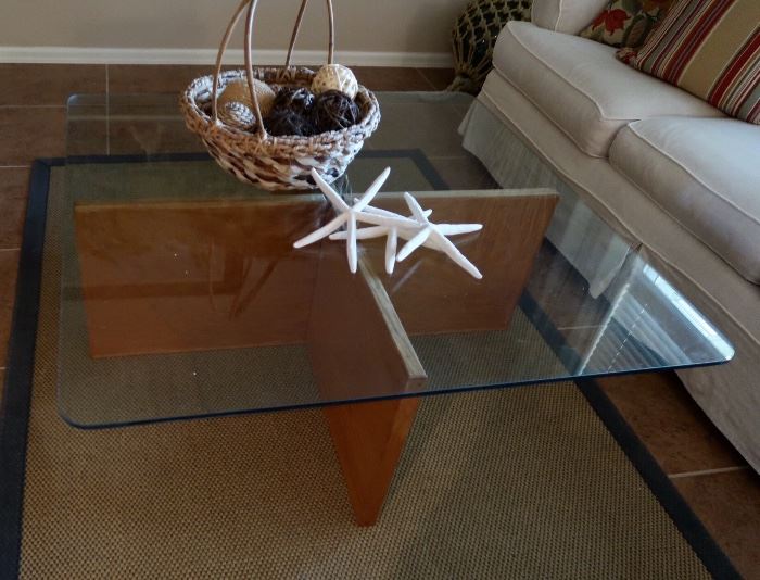 Classic Glass Top Coffee Table