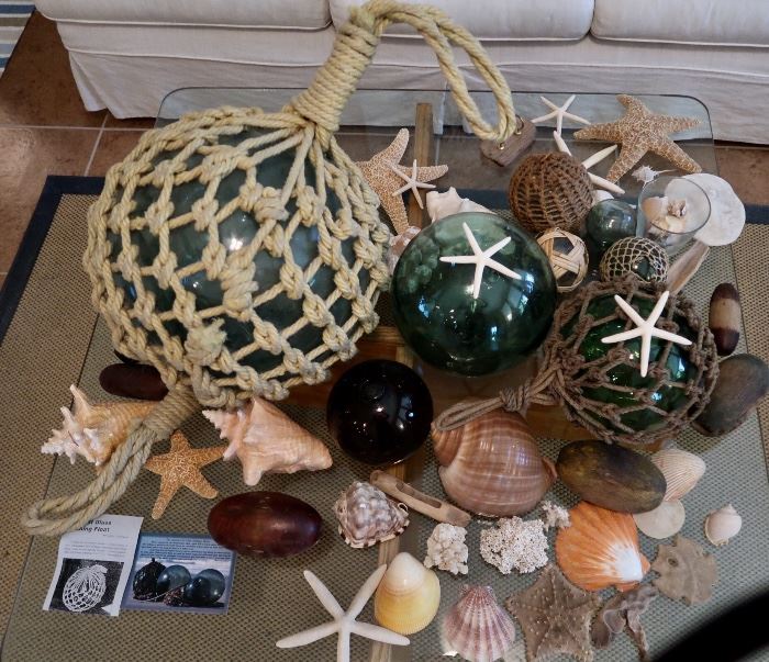 Love the Glass Fishing Floats & More Shells & Wooden Fishing Floats