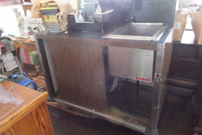 Portable Bar / with soda gun  / hoses / stainless sink on heavy duty casters.      Have 2.    Great for parties