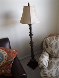 Vintage Wood Floor Lamp