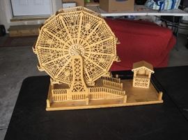 Wood Ornate Decorative Ferris Wheel made by Roger Coddington