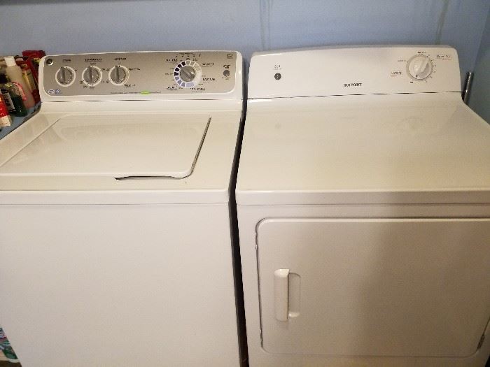 GE washer and a dryer