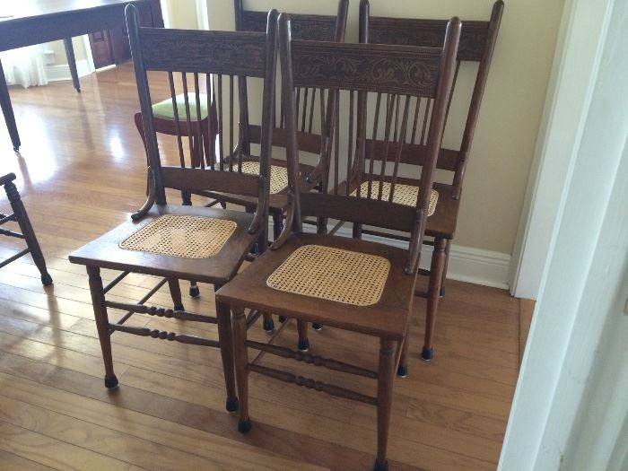 4 cane seat chairs in great condition 