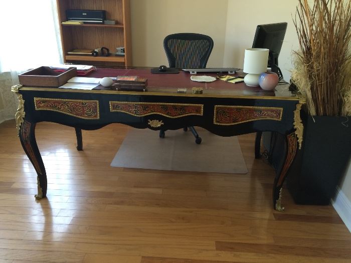 Gorgeous French Desk with Tons of Ormolu 