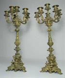 Gilt bronze candelabra