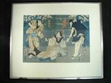 One of several Japanese woodblock prints