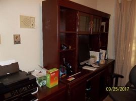 desk, hutch, printer table, credenza (not showing)