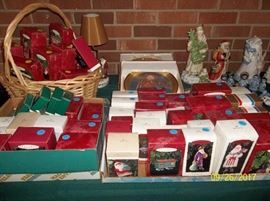 Hallmark ornaments, Spode, Santas