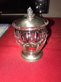 STERLING SILVER CRYSTAL JAR