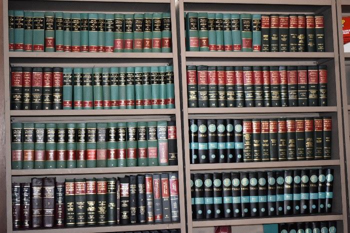 Just some of the many Volumes of Law Books that Judge Ahles has in his Estate.