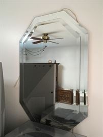 Hexagon beveled mirror