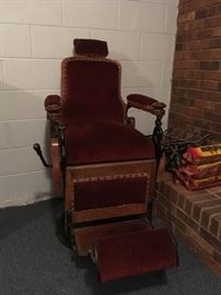 Antique barbers chair