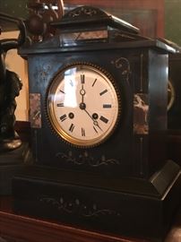 Mantle Clock, marble case.