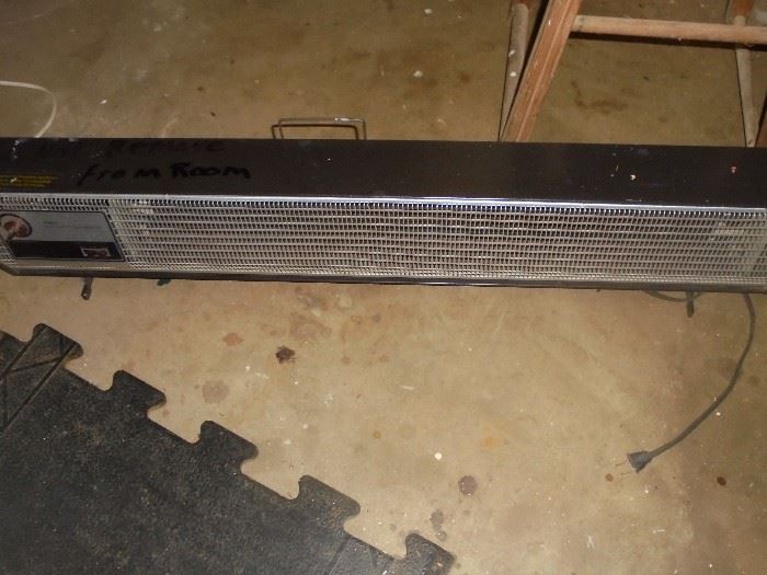 Long floor space heater