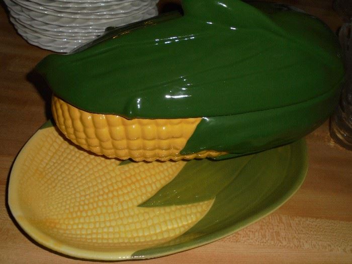 corn bowl and plate