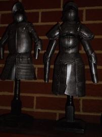 Decorative mantel suits of armor