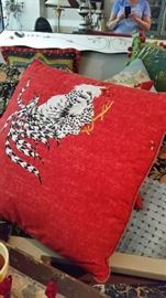 Blue chippy cabinet from PA.  Leaded glass doors.