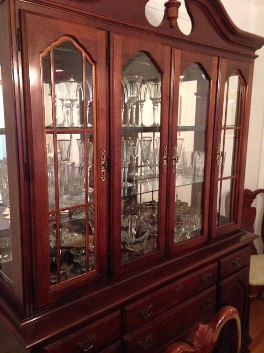 mahogany china cabinet, breakfront