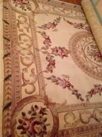 large Chinese style rug, roses, just cleaned
