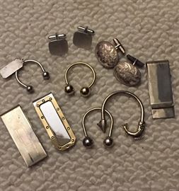Men's items- key rings, money clips, cufflinks- just a sample