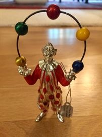 Collectible Tiffany Sterling Clown from Circus window display