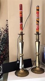 Candle Stick Pair with African Candlesticks 