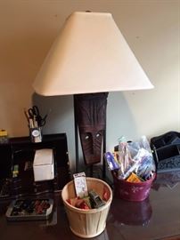 African Mask Lamp 