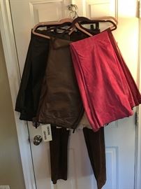 Leather pants! Suede pants! Some with original tags. Some NEVER WORN