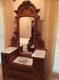 Beautiful Victorian marble-top dresser!