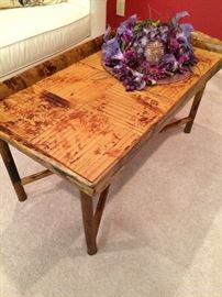 Bamboo coffee table.....really adds pizazz to any room!