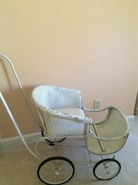 Baby, do you need a ride in this antique wicker stroller? Excellent condition!!!!