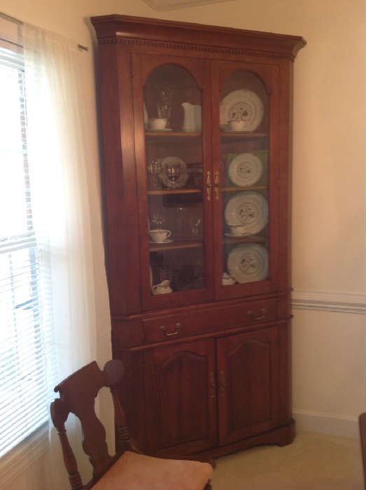 Vintage Wood Corner Cabinet $ 300.00