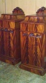 PAIR OF FLAME CABINETS
