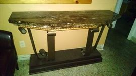 MARBLE TOP CONSOLE TABLE