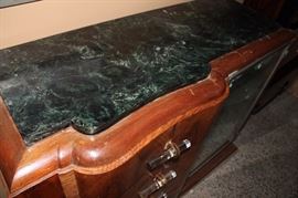 MARBLE TOP DECO CABINET