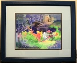 Garden Gate watercolor by Lynne Stanford