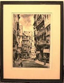 Engraving art in frame