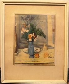 Watercolor art in frame