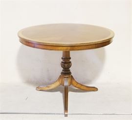 Regency banded inlay drum table