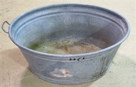 Galvanized large tub