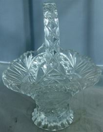 #7379 Cut Glass Basket