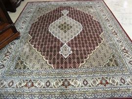 8.5 X 10.1 SILK/WOOL FISH TABRIZ
