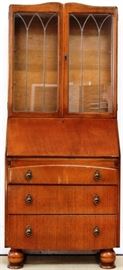 English bookcase top secretary