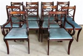 Regency set of 10 dining chairs